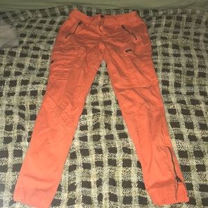 Orange cargo pants